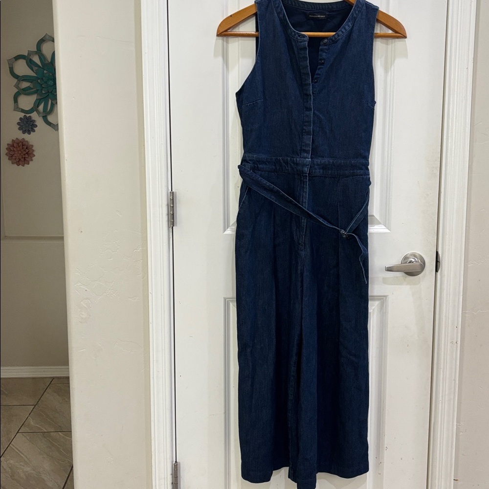 Sleeveless Denim Jumpsuit